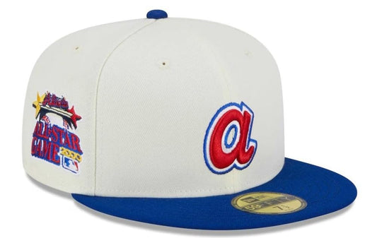 New Era Atlanta Braves 2000 All Star Game Retro Cooperstown 59Fifty 5950 Fitted (US, Numeric, 7 1/4, Off White)