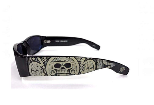 DYSE ONE Authentic Shades Skeleton Aztec Skullender Black Sunglasses California Style