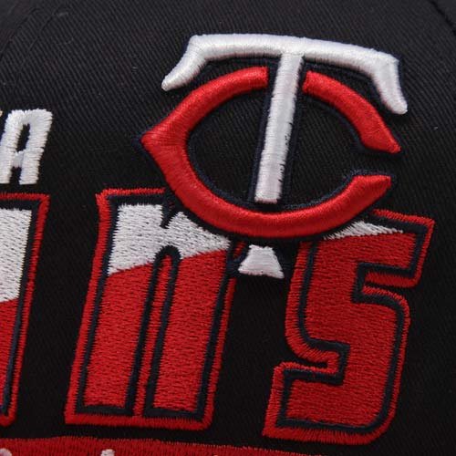 MLB New Era Minnesota Twins Navy Blue-Red Slice & Dice Snapback Adjustable Hat