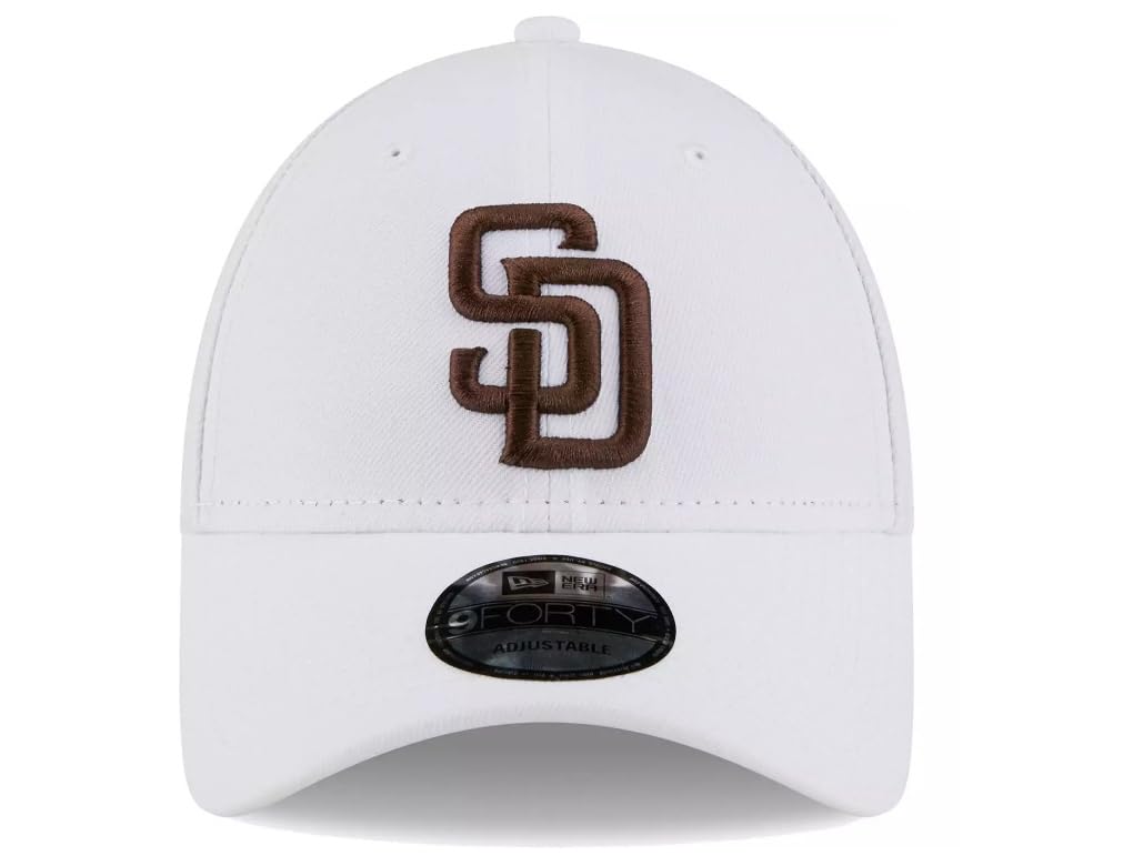 New Era Men's White San Diego Padres League II 9FORTY Adjustable Hat White/Brown