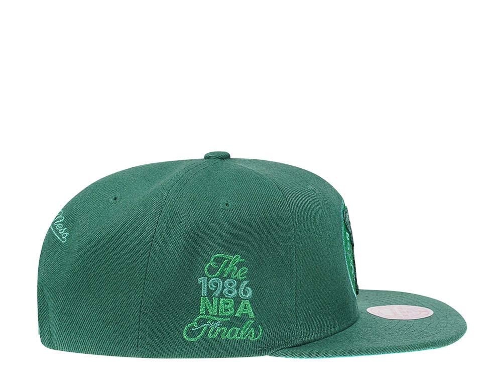 Mitchell & Ness Boston Celtics Monochroma Tic Snapback Adjustable Hat Cap - Green