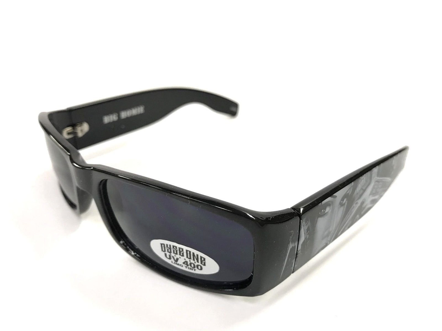 Dyse One Shades Impala Money Skull Smiley Black Sunglasses California Lowrider Style