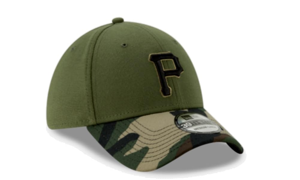 New Era Boys Child/Youth Pittsburgh Pirates Green Camo Stretch Flex 39thirty Hat - Green