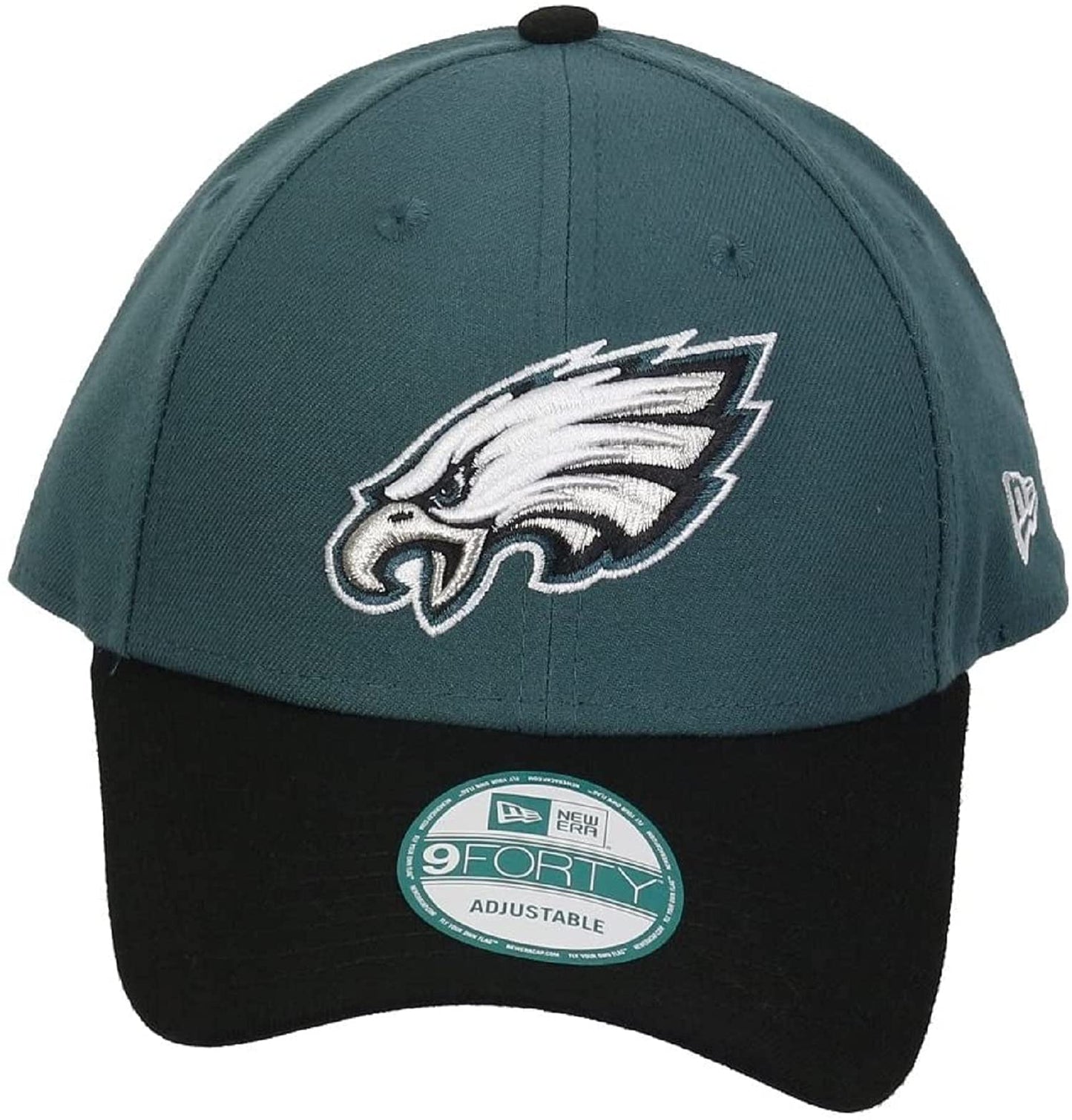 New Era Authentic 9Forty Adjustable Hat Dad Hat Velcro Closure- OSFM (Eagles Philadelphia 2Tone) Black