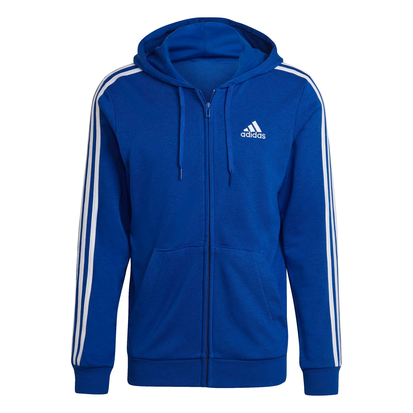 adidas Men's Essentials French Terry 3-Stripes Full-Zip Hoodie