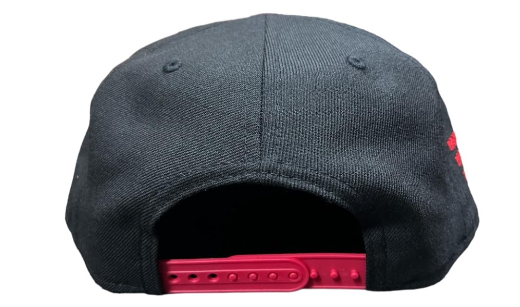 New Era Chicago Bulls Snapback 9FIFTY HAT 6X NBA Finals Champions Title Trophy Black RED