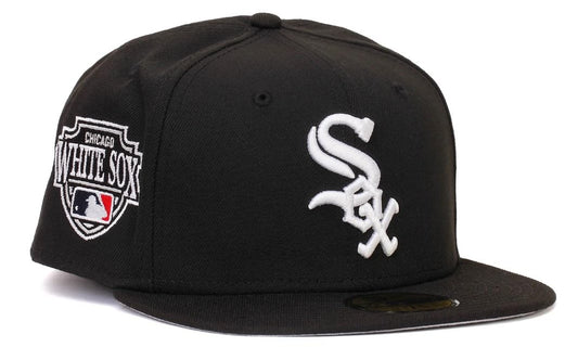 New Era Chicago White Sox 59FIFTY Fitted Cap, Hat Black White (US, Numeric, 8, Black/White)