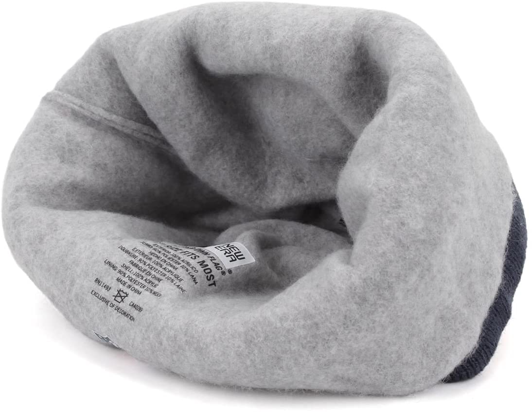 New Era Authentic Collection Patriots Cold Weather Cuffed Knit Beanie Skully Cap Hat One Size Fit Most (Salute to Service Throwback 19)