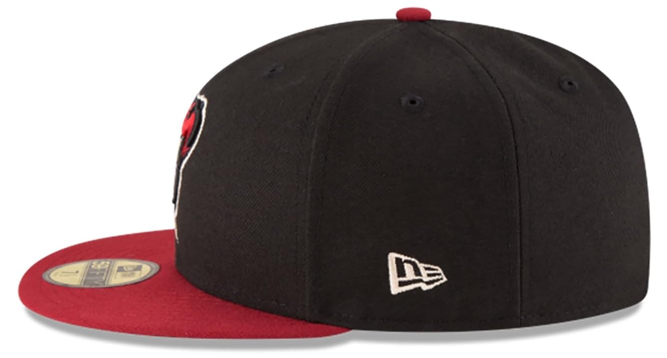 New Era Men's Arizona Diamondbacks 59Fifty Alternate Black Authentic Hat (6 7/8)