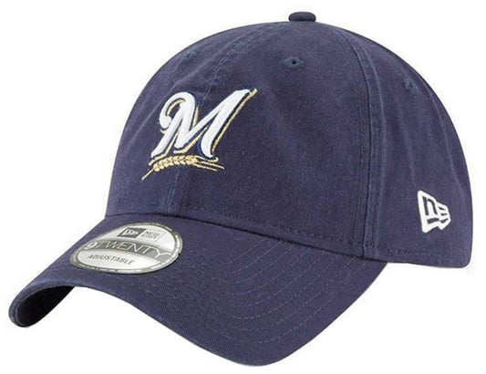 New Era 920 MLB CORE Classic Replica Milwaukee Brewers 9TWENTY Game DAD Cap Navy Blue