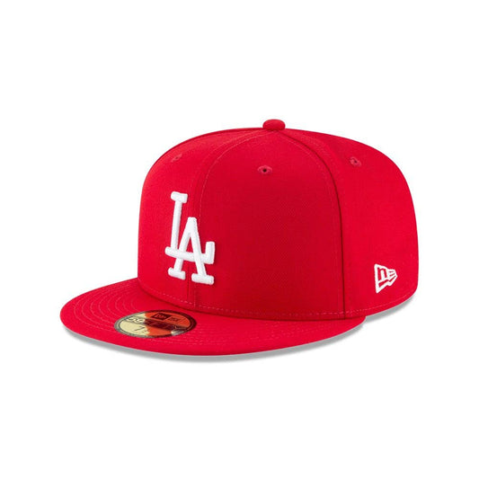 New Era 59Fifty MLB Basic Los Angeles Dodgers Scarlet Red Fitted Headwear Cap (7 5/8-60.6cm)