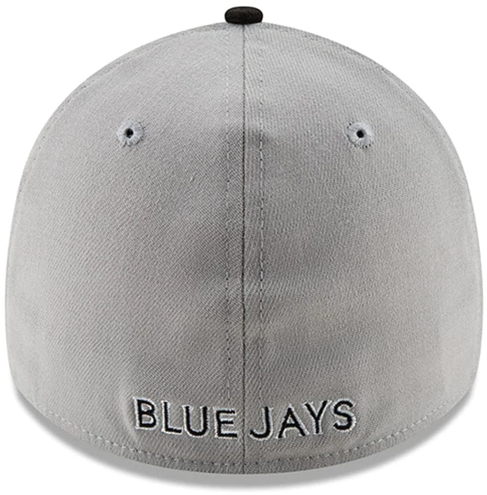 New Era Toronto Blue Jays Team Classic Gray-Black 39Thirty Hat (as1, Alpha, l, x_l, Large-X-Large)