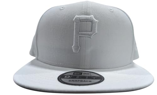 New Era Men's 9Fifty White/White Pittsburgh Pirates Snapback Hat Cap - OSFM