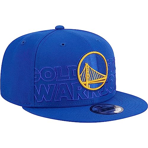 New Era Mens Draft 2023 9fifty Snapback Hat Cap (US, Alpha, One Size, Royal Blue, Golden State Warriors)