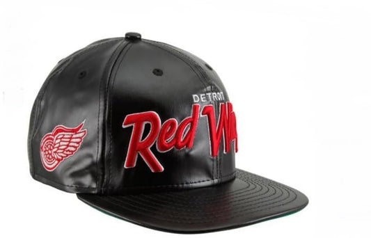 NHL New Era Detroit Red Wings Team Script Redux Snapback Hat - Black