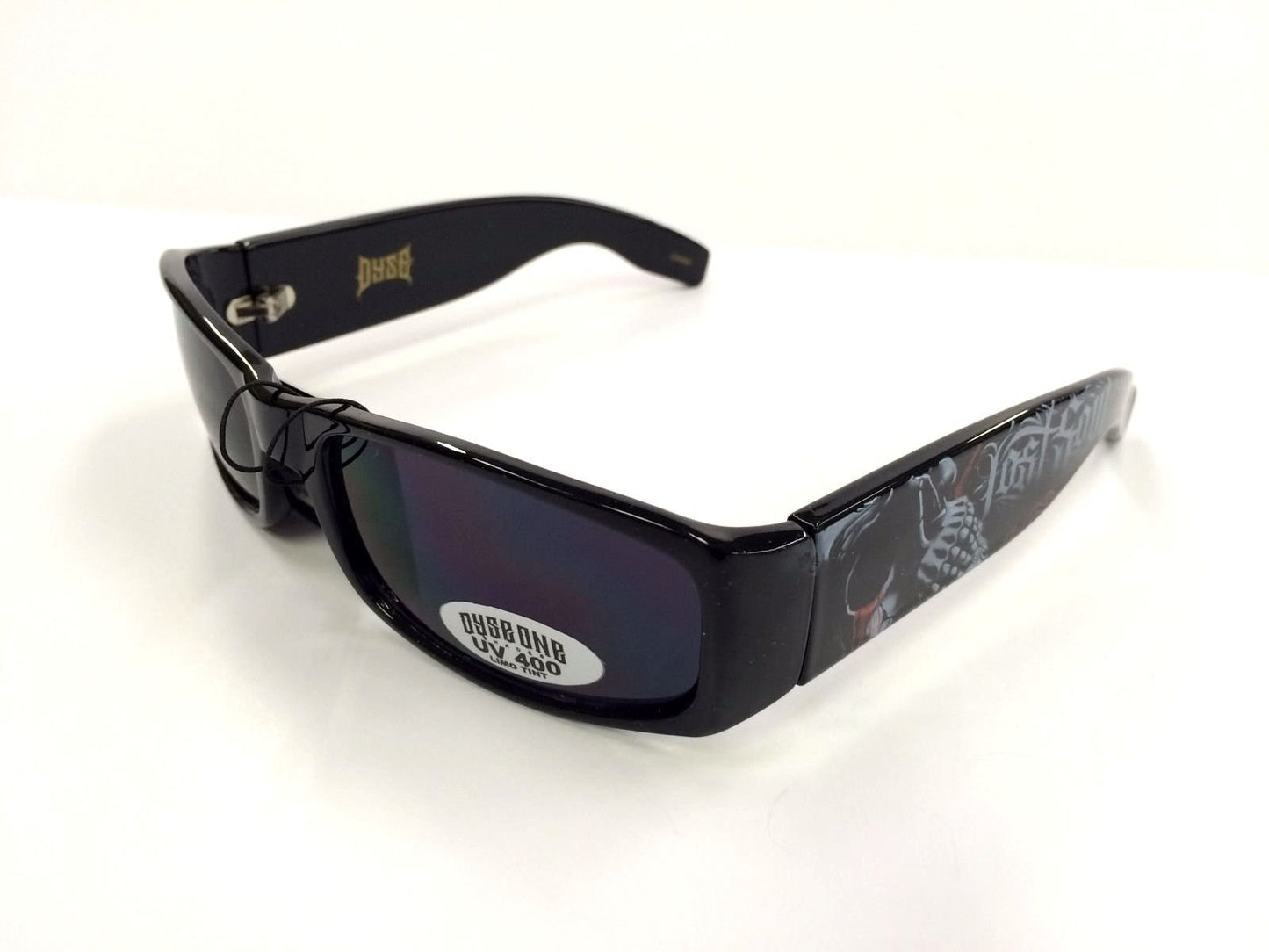 DYSE ONE Authentic Shades Inked Lost Soul Skull Crying Sunglasses Lentes California Lowrider Locs Style