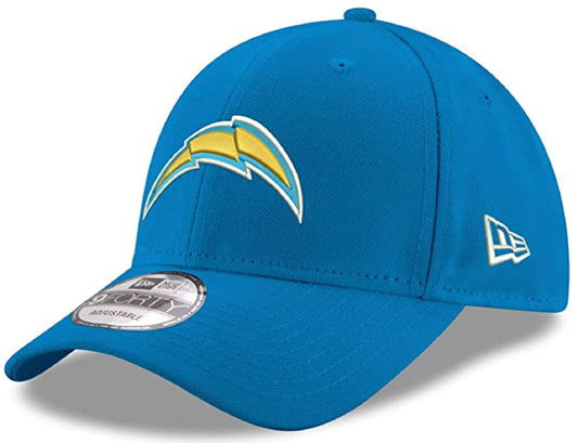 New Era Authentic 9Forty Adjustable Hat Dad Hat Velcro Closure- OSFM (Chargers Los Angeles Light Blue), Black