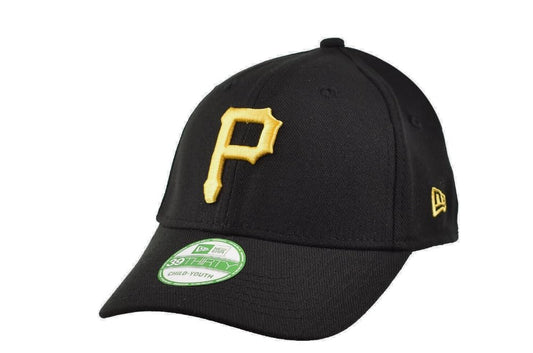 New Era Boys Child/Youth Pittsburgh Pirates Junior Team Classic 39Thirty Stretch Flex Fit Hat~Black