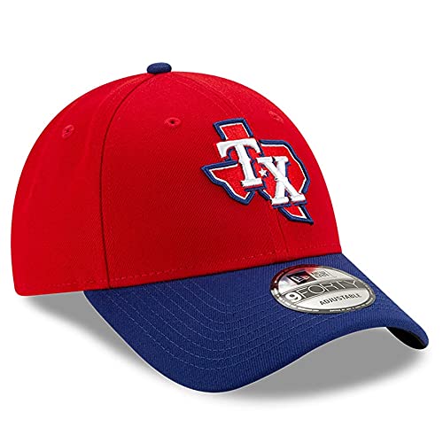Texas Rangers Alt 3 New Era Men's League 9Forty MLB Baseball Adjustable Hat - Red/Royal