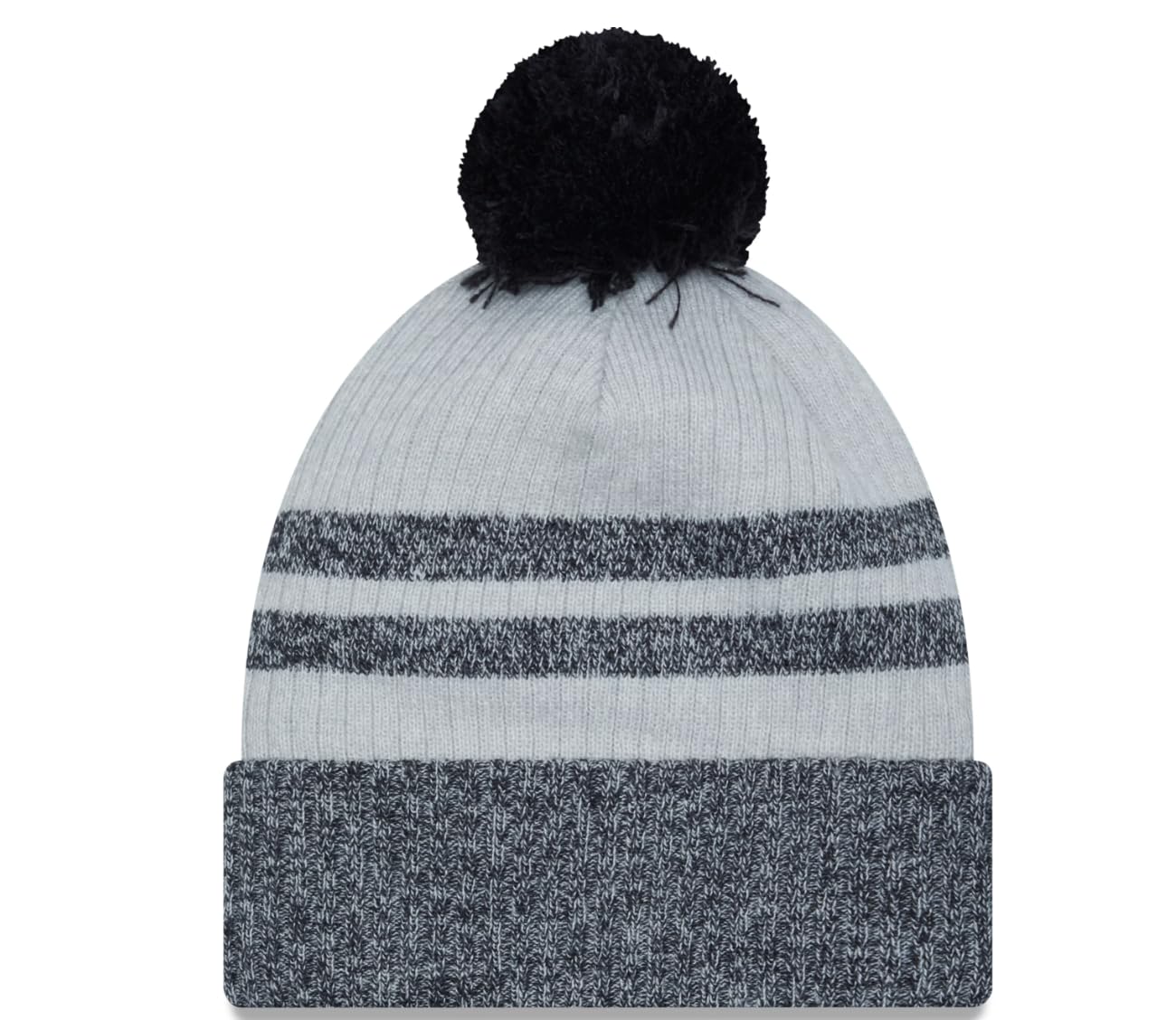 New Era Boston Red Sox Adult Knit Patch Fleece Lined Pom Beanie Cap Hat Gray One Size