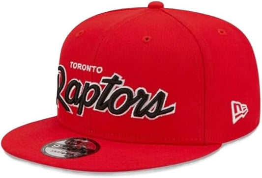 New Era Toronto Raptors 9fifty 950 Red Script NBA Snapback Adjustable Hat Cap
