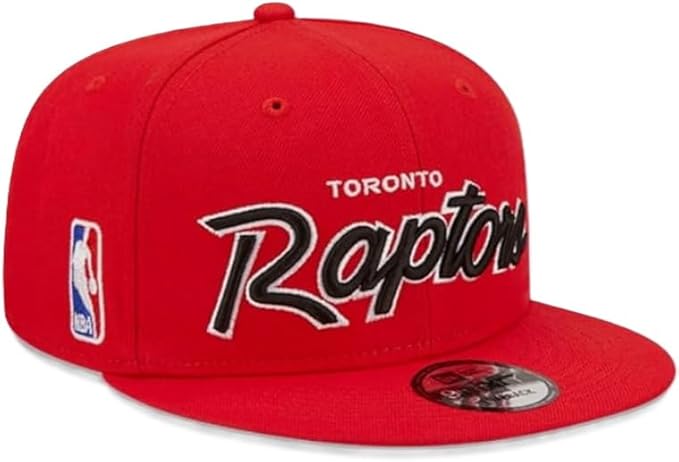 New Era Toronto Raptors 9fifty 950 Red Script NBA Snapback Adjustable Hat Cap
