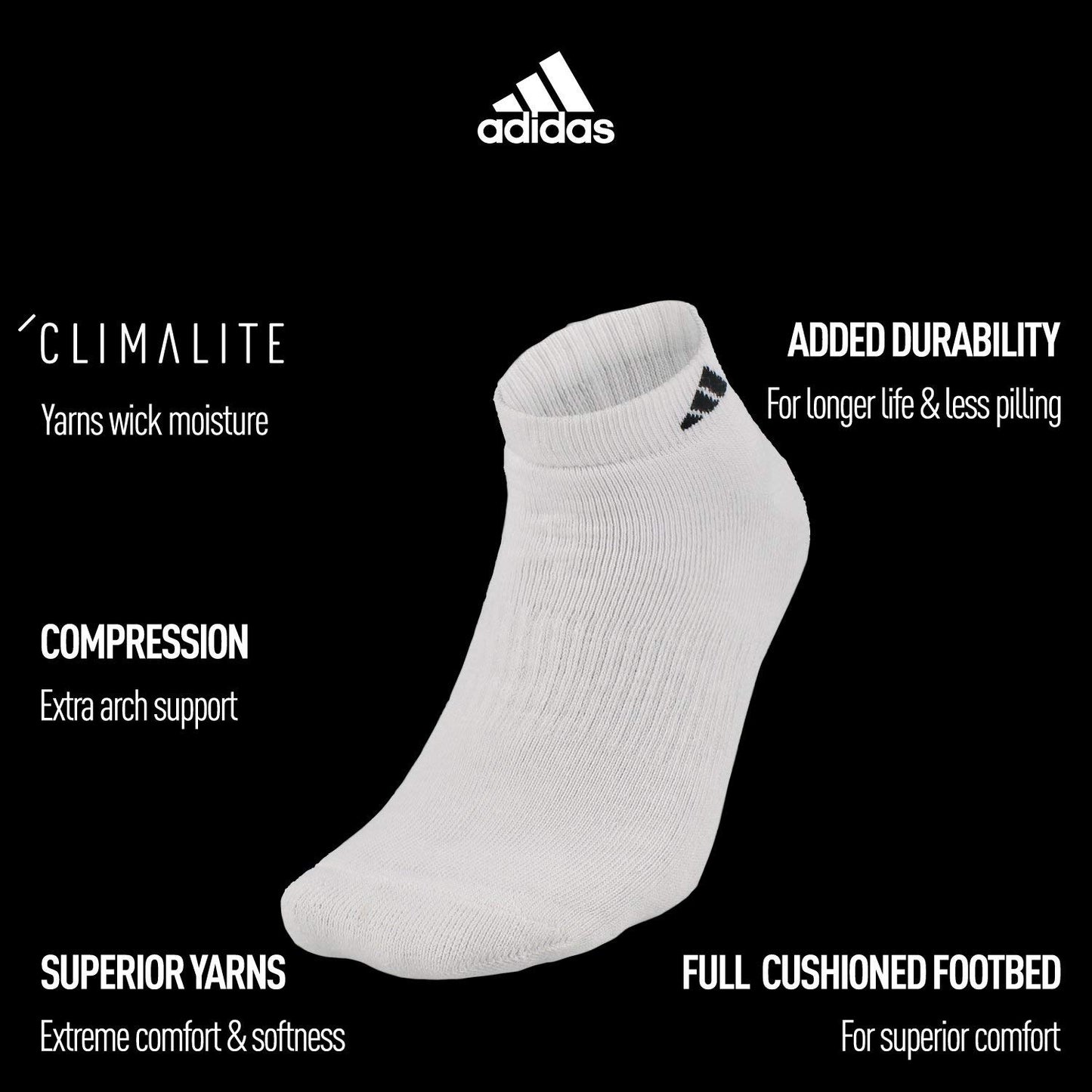 adidas Men's 6-Pack Low Cut Sock