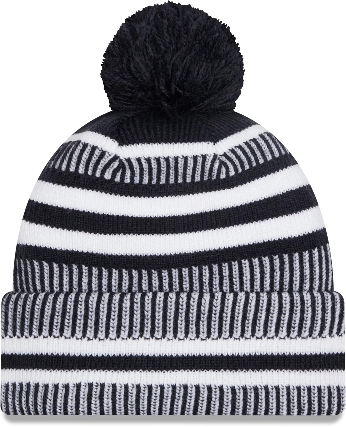 New Era Penn State Nittany Lions Blue Sideline Sport Cuff Beanie Hat with Pom - NCAA Cuffed Winter Cap