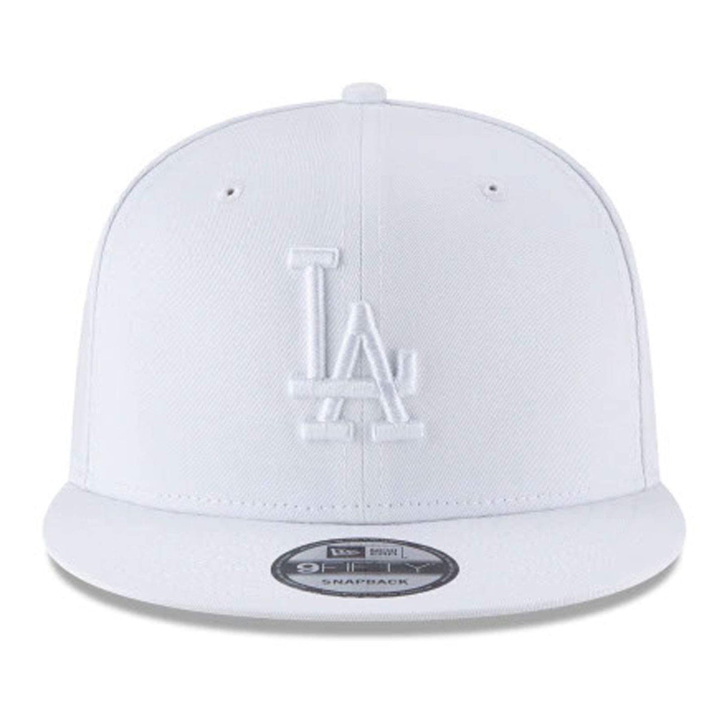 New Era x MLB Men's Los Angeles Dodgers Basic 9Fifty Snapback Hat White Adjustable
