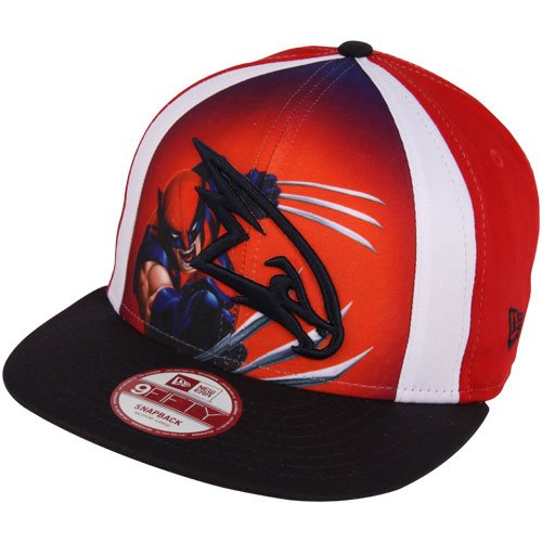 NBA New Era Atlanta Hawks Marvel Hero 9FIFTY Snapback Hat - Navy Blue/Red