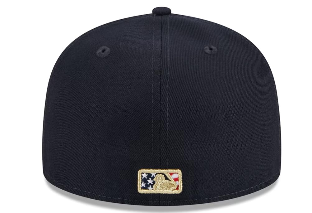 New Era Los Angeles Dodgers 2023 Fourth of July America USA 59FIFTY Fitted Hat - Navy Gold (US, Numeric, 7 3/8, Navy)
