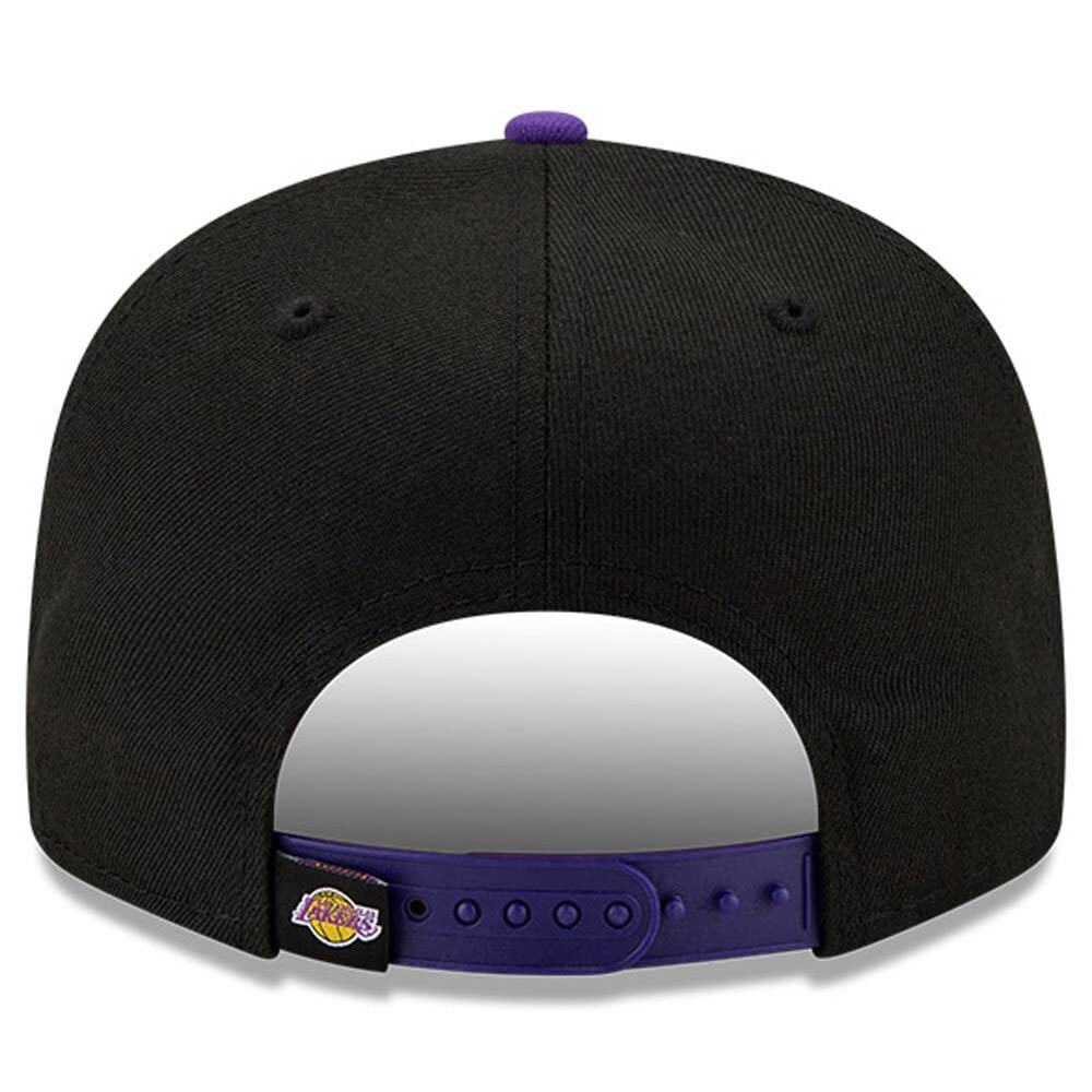 New Era LA Los Angeles Lakers 9FIFTY 2020 NBA Finals Champions California State Snapback Cap, Adjustable 2Tone Black Purple Hat,Purple Black Gold