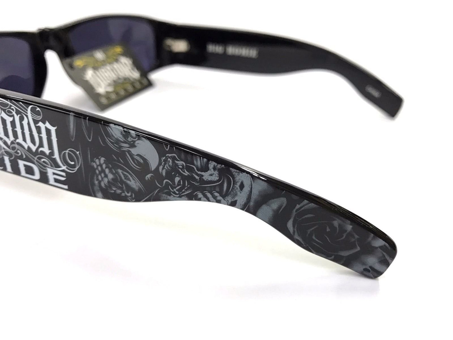 DYSE ONE Authentic Shades Brown Pride Eagle Snake Black Sunglasses California Lowrider Style