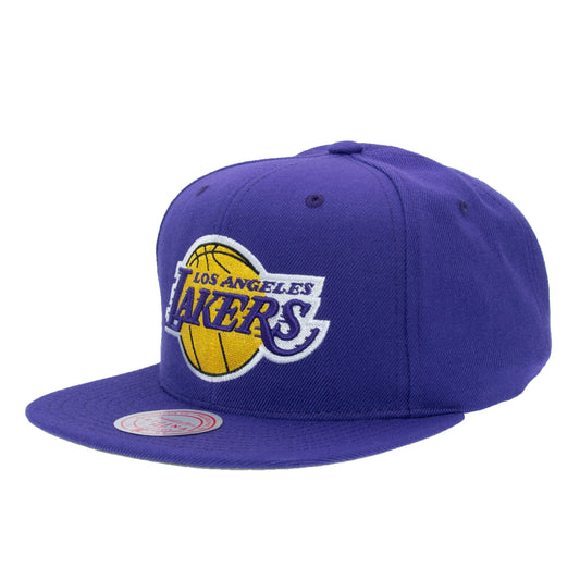 Mitchell & Ness Los Angeles Lakers Purple Team Ground 2.0 Snapback Cap Kappe Basecap