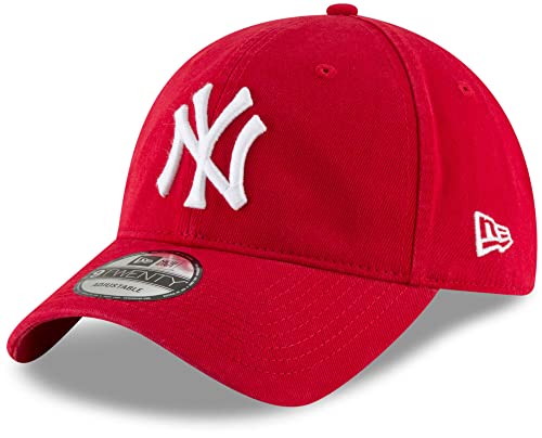 New Era Unisex-Adult MLB Core Classic 9TWENTY Team Alternate 2 Adjustable Hat Cap One Size Fits All - New York Yankees Red