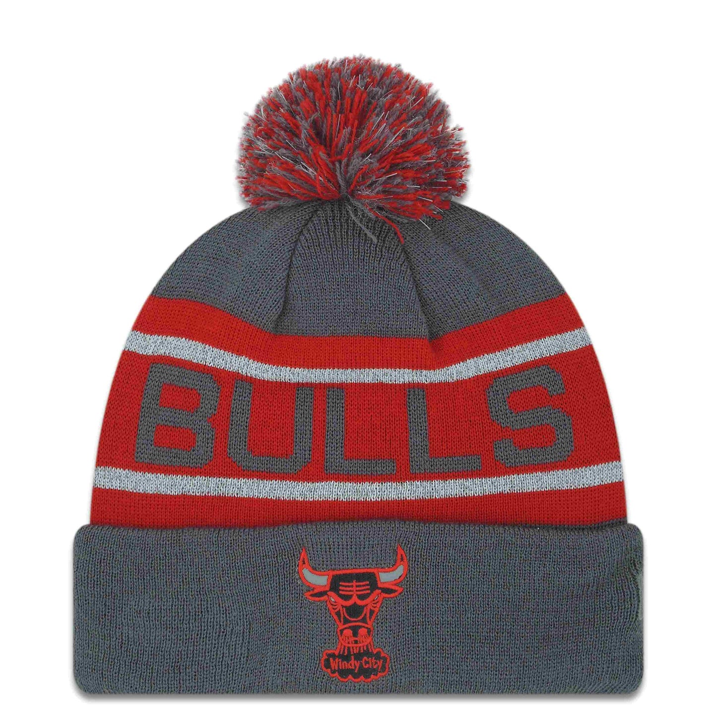New Era Chicago Bulls NBA Biggest Fan Redux Cold Weather Sport Knit Cuffed Pom Knit Beanie One Size Fits Most Cap Hat (One Size) Navy
