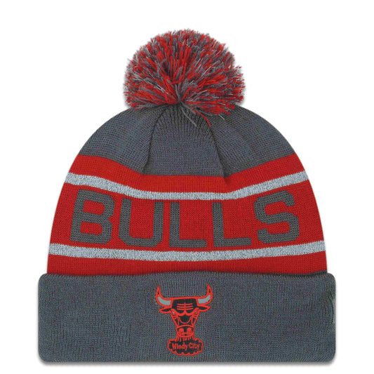 New Era Chicago Bulls NBA Biggest Fan Redux Cold Weather Sport Knit Cuffed Pom Knit Beanie One Size Fits Most Cap Hat (One Size) Navy