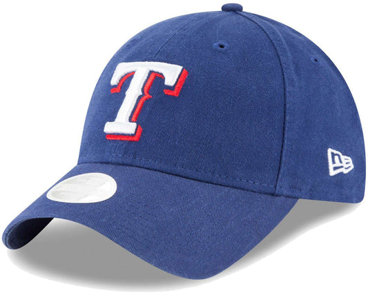 New Era Women's MLB Core Classic 9TWENTY Adjustable Hat Cap One Size Fits All (US, Alpha, One Size, Texas Rangers)