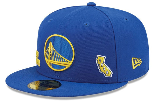 New Era 59fifty Golden State Warriors Identity Fit Fitted Hat Cap Men's Royal Blue (US, Numeric, 7 1/8, Royal Blue)