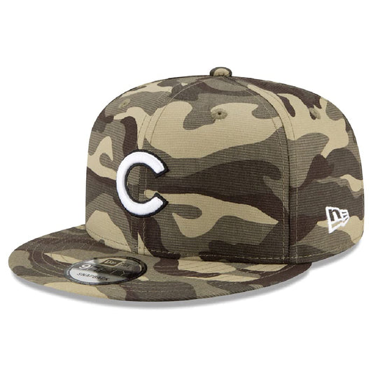 New Era 2021 MLB Armed Forces Day 9Fifty 950 Snapback Adjustable Hat - Camo (Chicago Cubs)