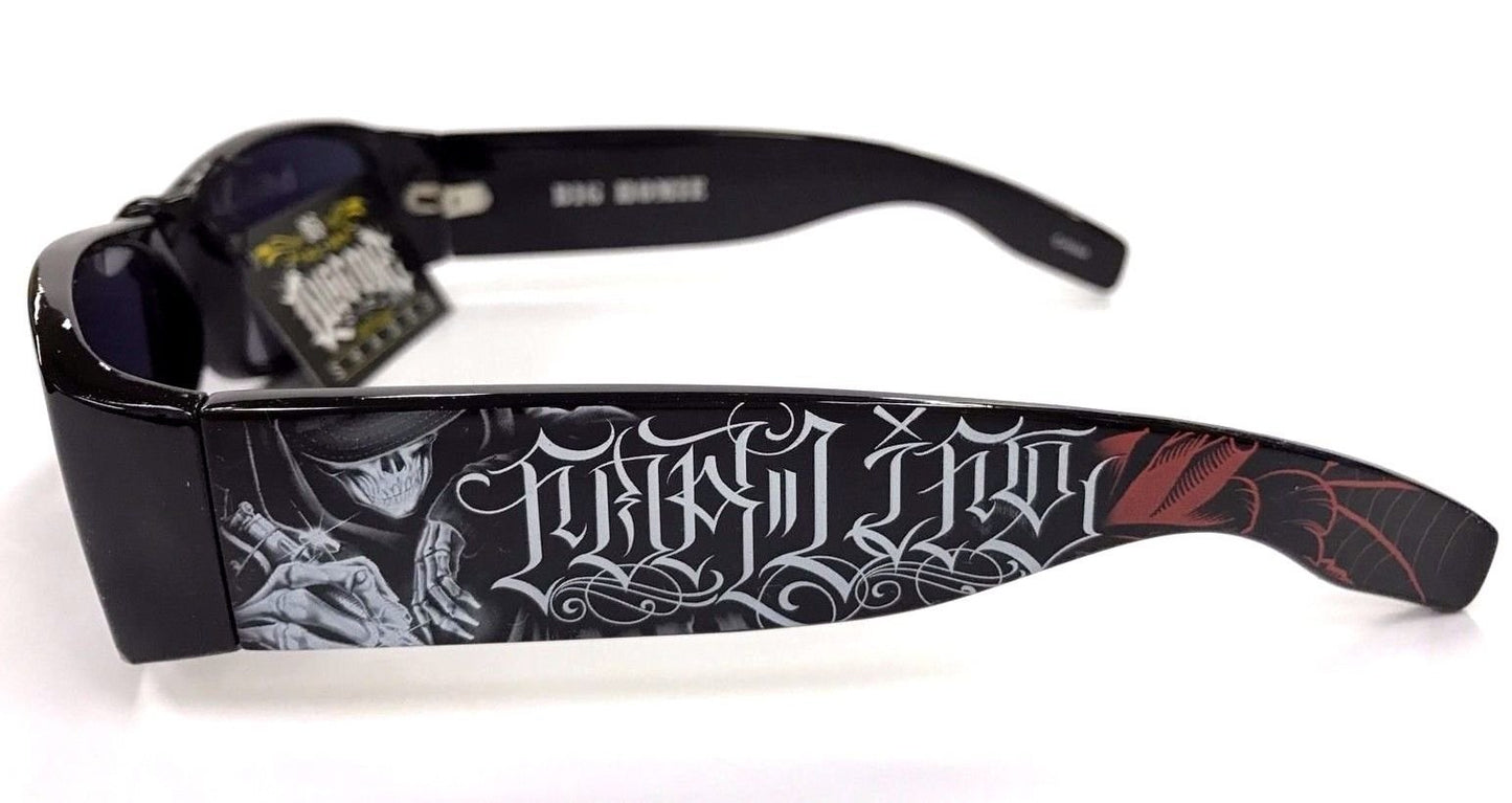 Dyse One Authentic Shades Skeleton Inked For Life Sunglasses Lentes California Lowrider Locs Style