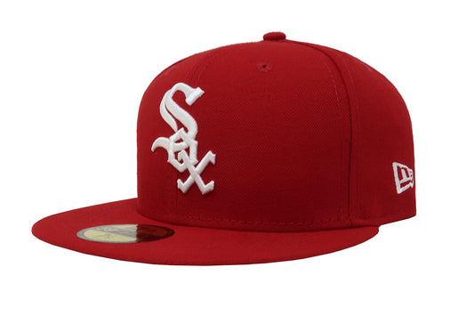New Era White Sox mlbbasic Red/White Fitted Men's Hat 11591166 (8)