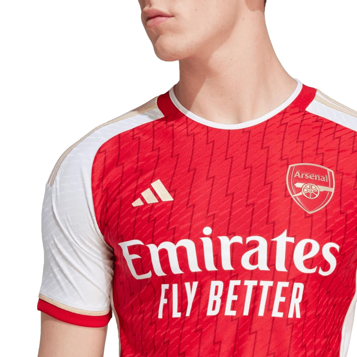 adidas Men's Soccer Arsenal 23/24 Authentic Home Jersey - Celebrating 20 Years of Undefeated History