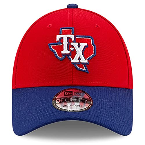 Texas Rangers Alt 3 New Era Men's League 9Forty MLB Baseball Adjustable Hat - Red/Royal