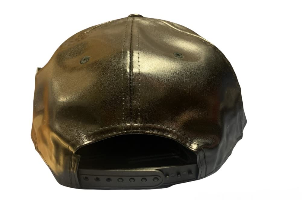 New Era Charlotte Hornets Script Redux Snapback Faux Leather Hat - Black