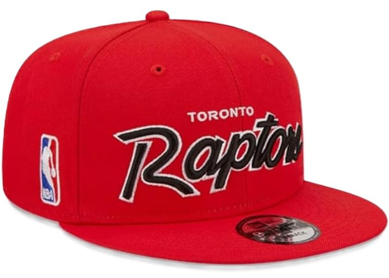 New Era Toronto Raptors 9fifty 950 Red Script NBA Snapback Adjustable Hat Cap